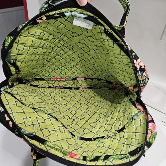 Vera Bradley Retired Botanica Print Black Multi-Color Laptop Case Pockets - Picture 4 of 7